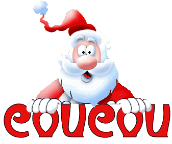 Gif animé coucou père noel